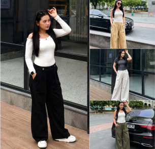 Sablex - QUẦN KAKI FORM ỐNG CONG – CHUẨN STREET STYLE CỰC CHẤT. có Size XS - XXL, dễ phối đồ, hack dáng