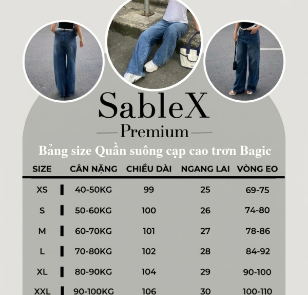Quần Jean Ống Rộng 25cm Unisex Chất Liệu Denim Cao Cấp Form Suông Rộng Tôn Dáng Phù Hợp Nam/Nữ Dễ Phối Đồ